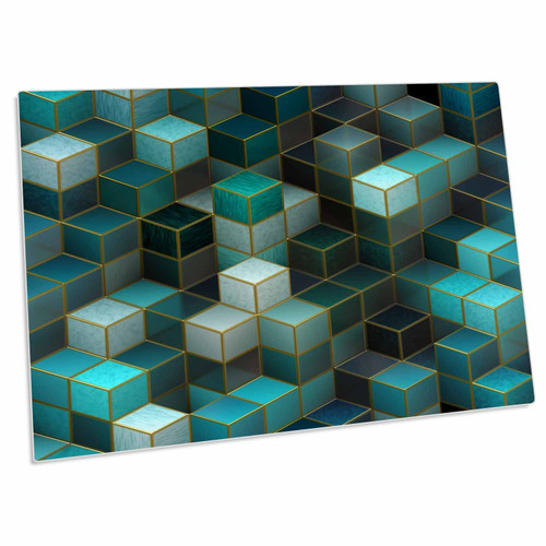 3dRose Cube Design in Teal and Green - Desk Pad Place Mats (dpd-336304-1) 3dRose Cube Design in Teal and Green - Desk Pad Place Mats (dpd-336304-1)