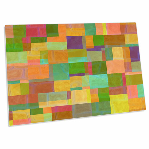 3dRose Cassie Peters Abstract - Cubes Abstract by Angelandspot - Desk Pad Place Mats (dpd-7683-1)