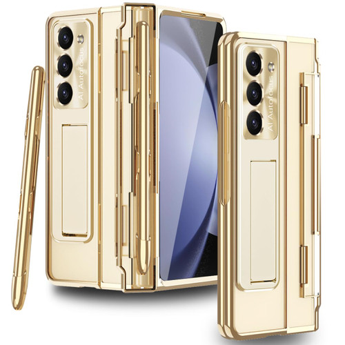 INGIDO Designed for Samsung Galaxy Z Fold 5 Case with S Pen & S Pen Holder, Portable Kickstand & Front Screen Protector Fold 5 Case Luxury Clear Case for Galaxy Z Fold 5 (2023), Champagne Gold INGIDO Designed for Samsung Galaxy Z Fold 5 Case with S Pen & S Pen Holder, Portable Kickstand & Front Screen Protector Fold 5 Case Luxury Clear Case for Galaxy Z Fold 5 (2023), Champagne Gold