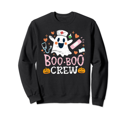 Boo Boo Crew | Funny Nurse Halloween Ghost Costume Sweatshirt
