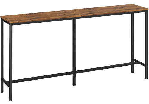 SUPERJARE Console Table, 63 Inch Sofa Table, Narrow Entryway Table, Skinny Hallway Table, Couch Table Behind Sofa, Foyer Table for Entryway Living Room, Plants - Vintage Brown