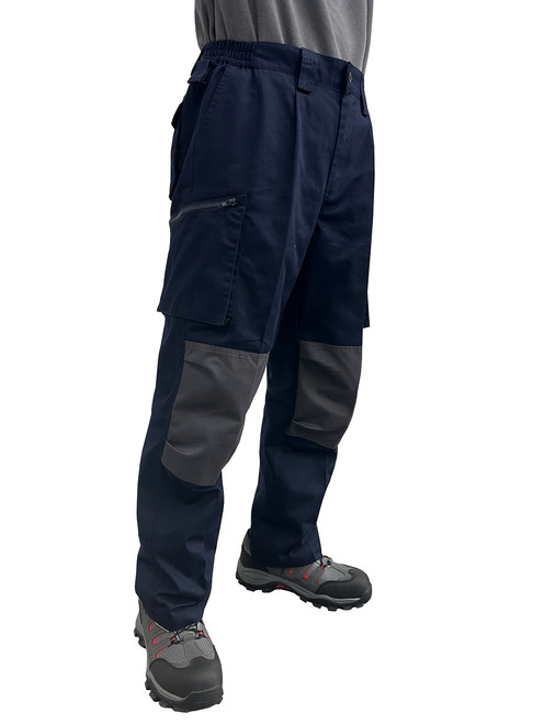 TANNCOT Cargo Lightweight Work Pants for Men?Ripstop Tactical Pants with Reinforced Knees, Outdoor Casual Hiking Trousers Navy Blue