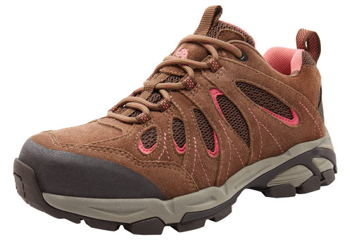 CAMEL CROWN Women's Hiking Shoes Outdoor Leather Breathable Lightweight Sneaker Low Cut for Walking Trekking Coffee