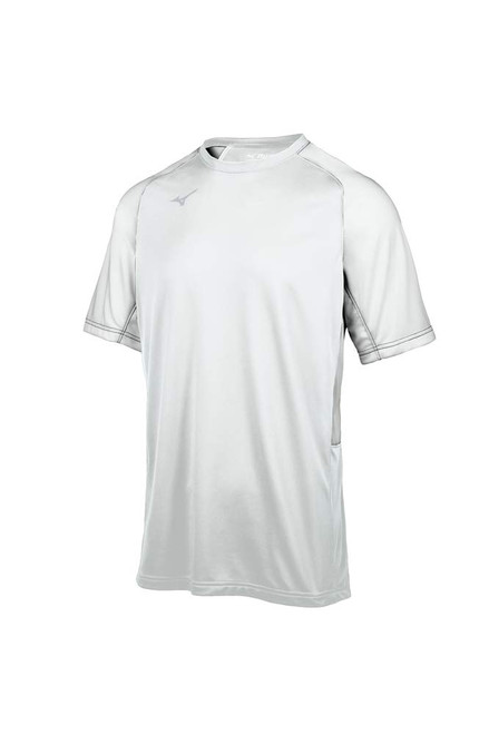 Mizuno Aerolite Crew Baseball Jersey, White, Medium