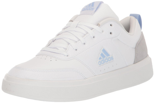 adidas Women's Park St Sneaker, White/White/Blue Dawn, 8.5