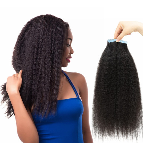 MRSHAIR Kinky Tape In Hair Extensions Human Hair Black Women 100% Real Remy Human Hair Extensions Kinky Straight Hair Extensions Real Human Hair Kinky Straight Tape In Extensions 18 Inch 20PCS 40g/set MRSHAIR Kinky Tape In Hair Extensions Human Hair Black Women 100% Real Remy Human Hair Extensions Kinky Straight Hair Extensions Real Human Hair Kinky Straight Tape In Extensions 18 Inch 20PCS 40g/set