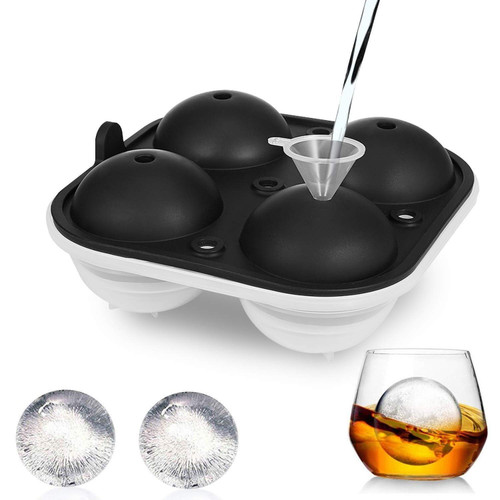 Raxinbang ice Cube Tray Large Sphere Mold Silicone Ice Cube Trays for Whisky 2.5 Inch Ice Ball Mold Sphere Round Ice Ball Maker Round Ice Ball Ice Making Mold (Color : Blue)