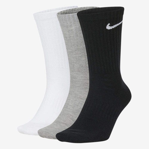 Nike Unisex Everyday Lightweight Crew Training Socks (3 Pair) (Multi-Color, XL)