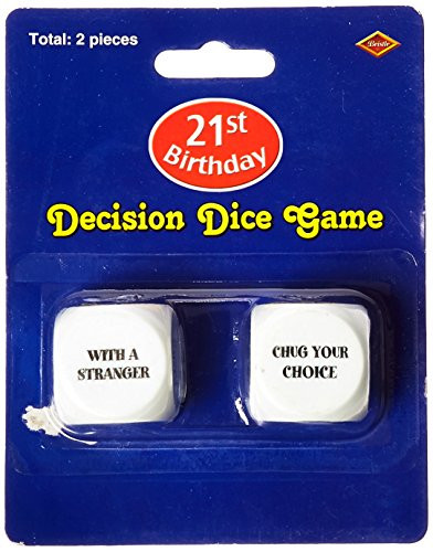 Beistle 66682 21st Birthday Decision Dice Game