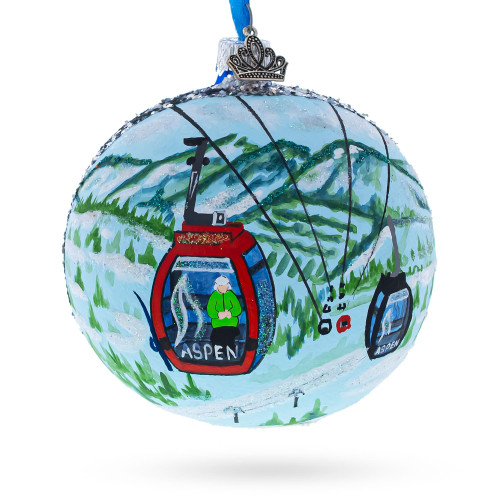 Aspen Snowmass Ski Resort, Colorado, USA Glass Ball Christmas Ornament 4 Inches Aspen Snowmass Ski Resort, Colorado, USA Glass Ball Christmas Ornament 4 Inches