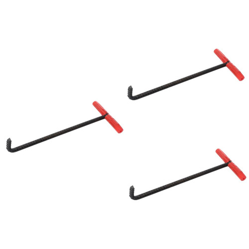 Zerodeko 3 Pcs T-Hook T- Shaped Manhole Cover Hook Stainless Steel Meat Hook Smoker Meat Hooks Manhole Cover Lifting Hook Heavy Duty Heavy Duty Hanger Pull Hook Shutter Doors Rebar Grill