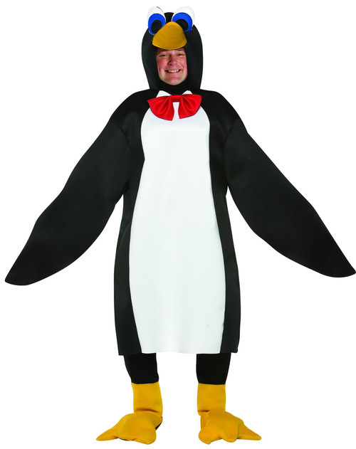 Rasta Imposta Adult Penguin Costume, Black/White, X-Large.