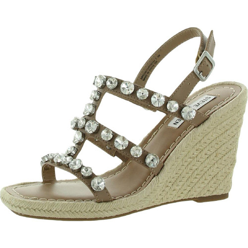 Steve Madden Women's Upright Wedge Sandal, Tan, 9.5