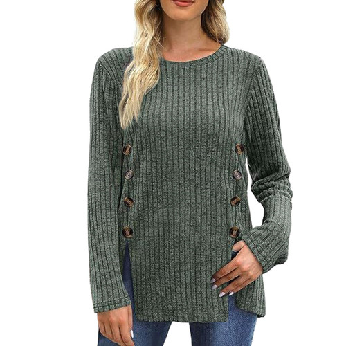 NIANTIE Oversized Sweaters for Women Trendy Long Sleeve Shirts for Women Crew Neck Lightweight Sweater Loose Casual Tunic Tops