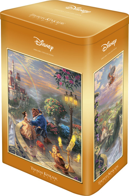 Schmidt Spiele Thomas Kinkade 59926, Disney, Beauty and Beast, 500 Pieces Puzzle in a Nostalgia Tin, Multi-Coloured Schmidt Spiele Thomas Kinkade 59926, Disney, Beauty and Beast, 500 Pieces Puzzle in a Nostalgia Tin, Multi-Coloured