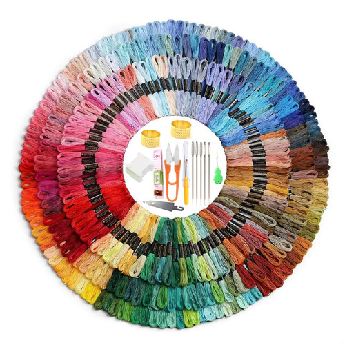 Dimension Embroidery Floss 250Skeins Cross Stitch Thread Rainbow Color Friendship Bracelets Floss Crafts Floss Embroidery Thread with Threading Tool