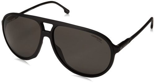 Carrera Men's 237/S Pilot Sunglasses, Black/Polarized Gray, 61mm, 13mm
