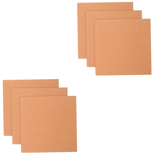 Operitacx 6 Pcs Square Cork Board Corks Wall Bulletin Board Cork Message Classroom Note Board Tack Board Photo Display Board Pin Board Sturdy Vision Board Photo Wall Multifunction Wood