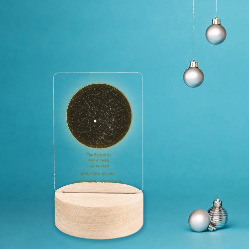 Personalized Star Map Night Light,Constellation Map Lamp,Minimal Star Chart Night Light Moon Lamp Acrylic Custom Night Sky