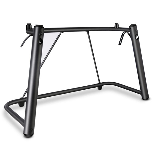 VANPHY Keyboard Stand with Locking Straps, Heavy-Duty Piano Keyboard Stand 88 Key 76 Key 61 Key, U-Shaped Design Keyboard Display Stand (Black)