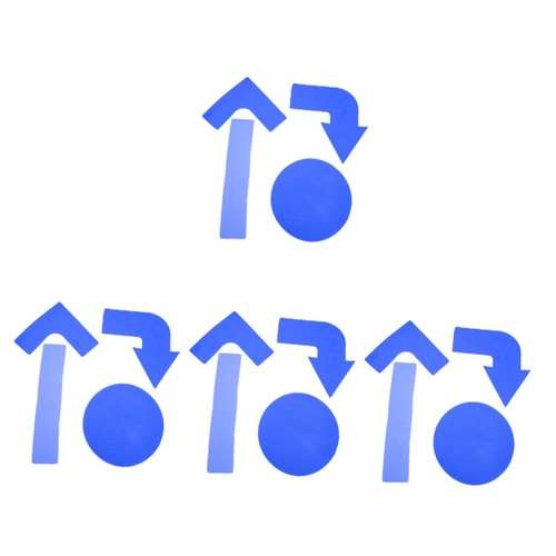 Kisangel 16 Pcs Directional Marker Dance Floor Markers Training Markers Poly Spots Floor Decal Sign Football Training Sign Ground Marking Tools Sticker Portable Composite Material