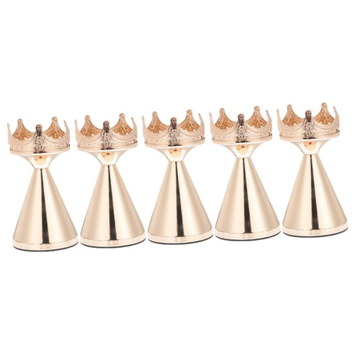 Garneck 5pcs Candle Holders for Pillar Candles Iron Candlestick Holders Candle Stand Wedding Centerpiece Dinner Table Decor Iron Craft Candleholders Banquet Metal Mantelpiece Modeling