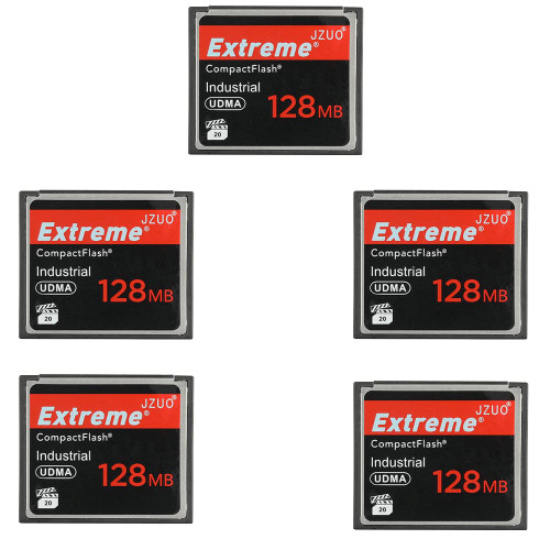 JUZHUO High Speed CF Card Extreme 128MB Compact Flash Memory Card Original Camera Card 128MB (5PACK)