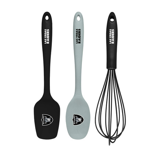 The Sports Vault NFL Las Vegas Raiders 3-Piece Kitchen Utensil Set The Sports Vault NFL Las Vegas Raiders 3-Piece Kitchen Utensil Set