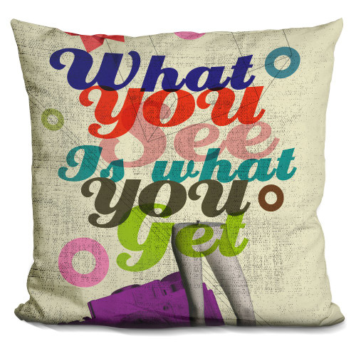 LiLiPi What You See is What You Get Decorative Accent Throw Pillow