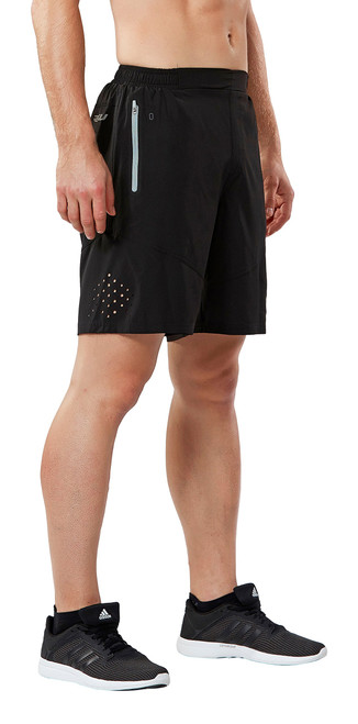 2XU Men's Urban 9" Shorts, Black/Moon Grey, X-Small
