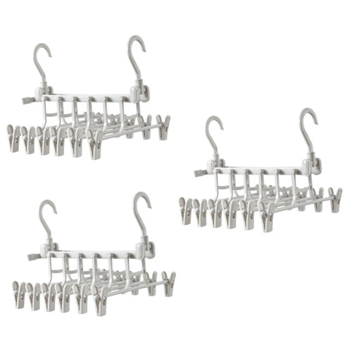 Cabilock 3 pcs Plastic Clothes Hanger Hangers for Pants Collapsible Hangers Pants Hanger fexible Hanger Foldable Clothes Hanger Drying Rack Coat Hanger Pants Rack Telescopic Trouser Press
