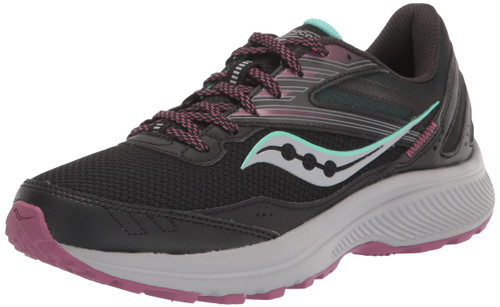 Saucony womens Cohesion Tr15 Running Shoe, Black/Dusk/Mint, 7.5 US