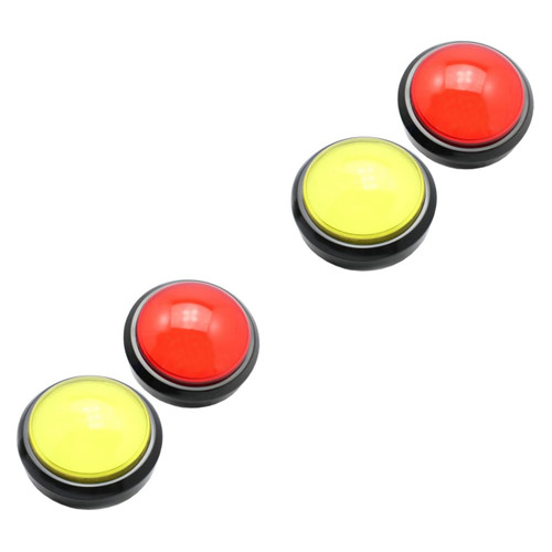 Operitacx 4 Pcs Buzzer Sound Button Learning Buzzers Wrong Buzzer Christmas Party Favor Toys Buzzers for Classroom Sound Talking Button Blue Toy Green Game Console Push-Button Box 100mm