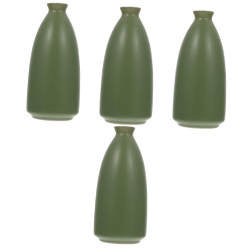 Garneck 4 pcs Ceramic Flower vase Wedding vases White Planter Pot White Decor Ceramic Floral vase Dried Flower Minimalism vases Ceramics Desktop Ceramic Vase Home Ceramic Vase Simple