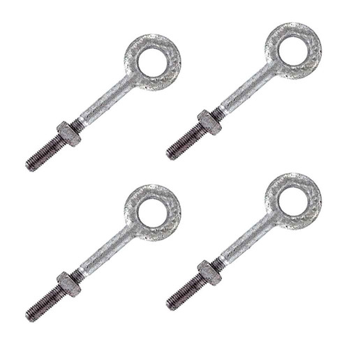 US Cargo Control 1/2" x 10" Galvanized Steel Eye Bolts - 4 Pack