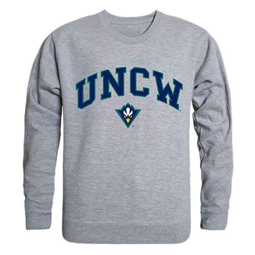 UNCW UNC Wilmington Seahawks NCAA Campus Crewneck Sweatshirt - Small, Heather Grey