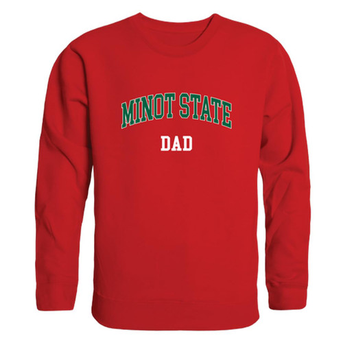 W Republic Minot State University Beavers Dad Crewneck Pullover Sweatshirt Sweater - Red, Small