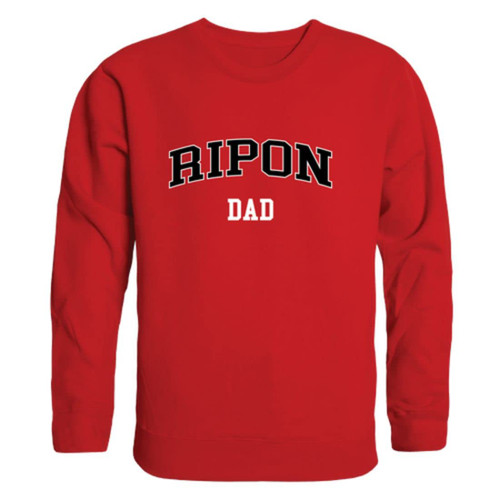 W Republic Ripon College Red Hawks Established Crewneck Pullover Sweatshirt Sweater - Red, Large