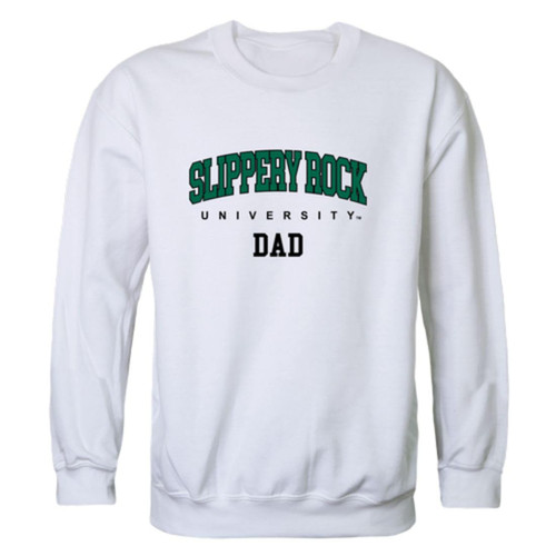 W Republic Slippery Rock The Rock Dad Fleece Crewneck Pullover Sweatshirt White Large