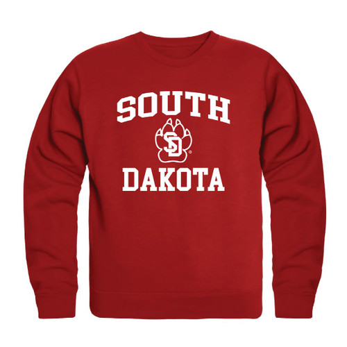 W Republic University of South Dakota Seal Crewneck Pullover Sweatshirt Sweater - Red, Medium