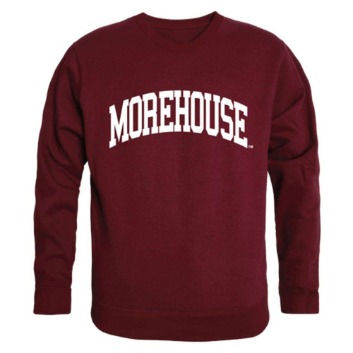 Morehouse College Maroon Tigers Arch Crewneck Pullover Sweatshirt Sweater Maroon Large