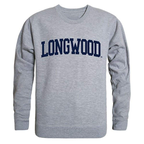 Longwood University Game Day Crewneck Pullover Sweatshirt Sweater Heather Grey Medium