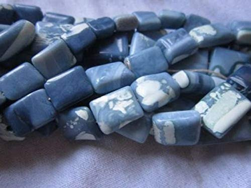 LKBEADS 13 inch Natural Blue Opal Plain Cube Beads one Strand Code-HIGH-40220