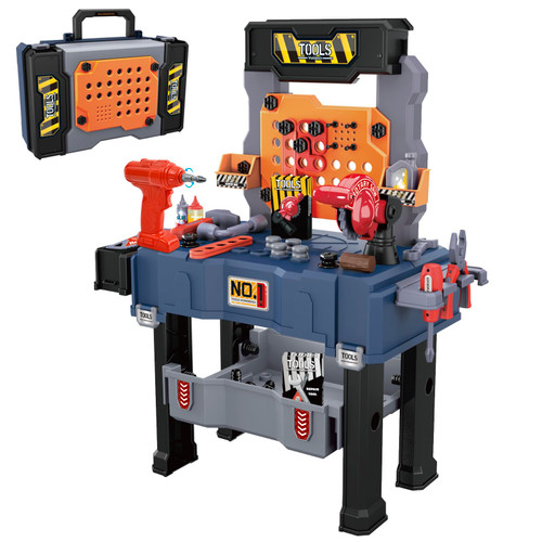 MUGEYMYD Kids Tool Bench Set with Electric Drill and Realistic Tools, Kids Tool Set to Pretend Toy Learning, Build a Toddler Tool Workbench, for Boys and Girls Aged 3-8.