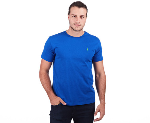 Polo Ralph Lauren Mens Crew Neck T-shirt (Small, Pac Royal Blue)