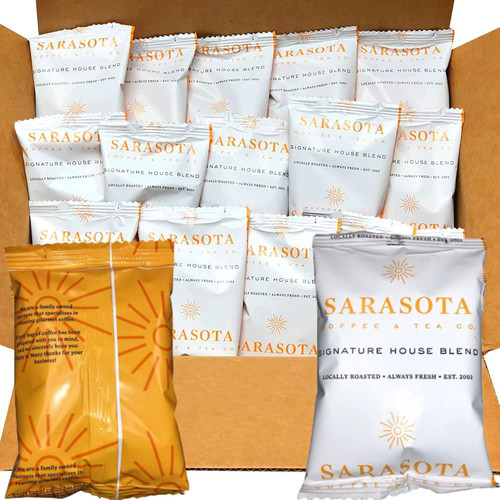 Sarasota Coffee Packets, Pre Ground Coffee Packs, Signature Breakfast Blend Medium Roast, Bulk Single Pot Bags for Drip Coffee Makers, (1.5 oz Bags, Pack of 42)