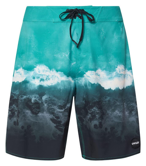 Oakley Men's Standard Whitewash 20" Boardshort, Mint Green Wave