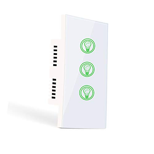 Smart Light Switch,Wi-Fi Switch In-wall Wireless Switch,No Hub Required,Compatible with Alexa and the Google Assistant (1pack)