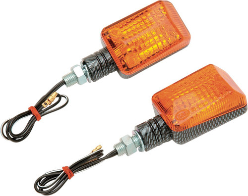 K&S Technologies Turn Signal Halogen Mini Stalk Carbon Fiber W/Amber Lens