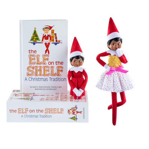 Elf on The Shelf - Brown Eyed Girl Scout Elf & Claus Couture Collection Ice Cream Party Outfit